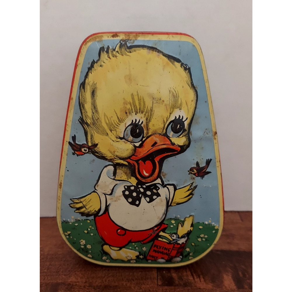1950’s Schoolboy Duck Tin Can by George W. Horner & Co. Made in England